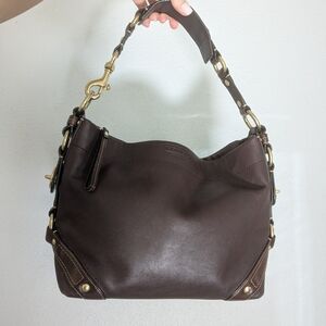 Coach Carly Brown Leather Shoulder Bag